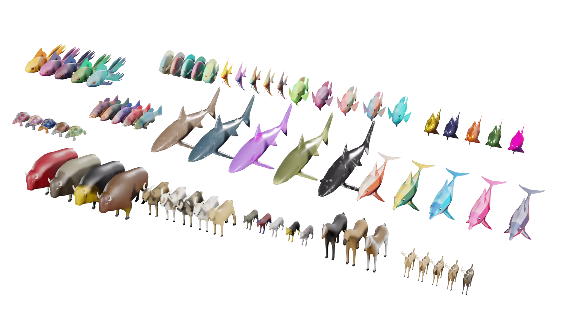 Low Poly Animals 3D Assets